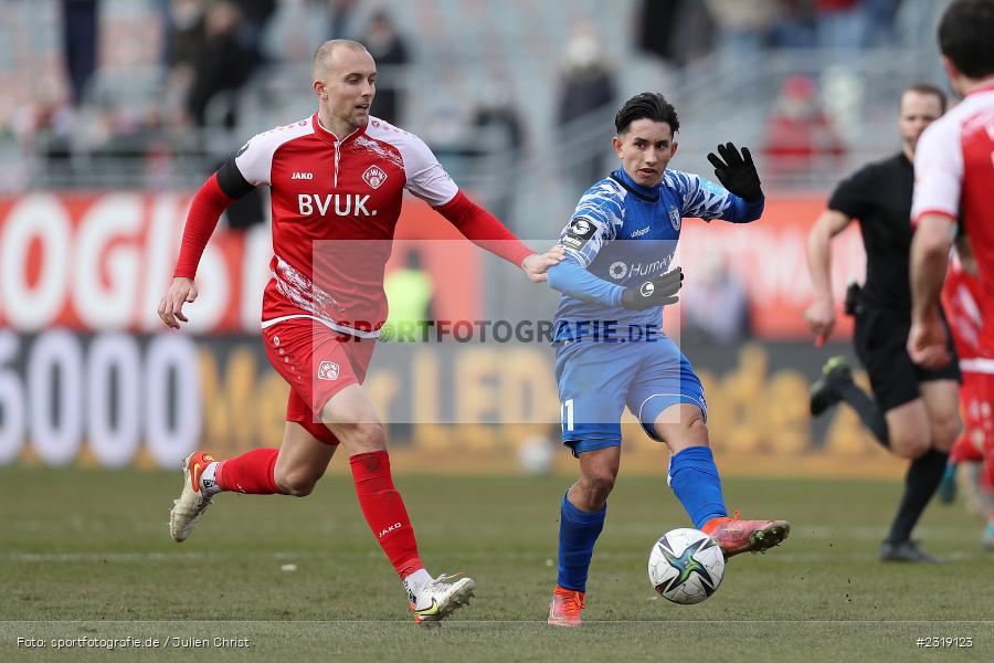 Jason Ceka, FLYERALARM Arena, Würzburg, 26.02.2022, DFL, sport, action, Februar 2022, Saison 2021/2022, 3. Liga, FCM, FWK, 1. FC Magdeburg, FC Würzburger Kickers - Bild-ID: 2319123