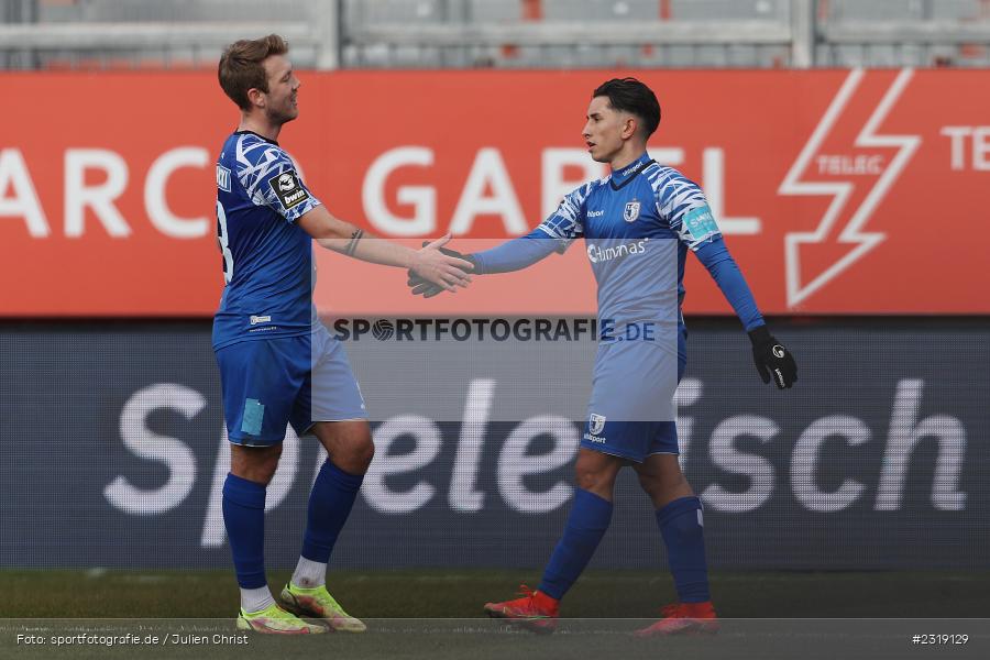 Torjubel, Jason Ceka, FLYERALARM Arena, Würzburg, 26.02.2022, DFL, sport, action, Februar 2022, Saison 2021/2022, 3. Liga, FCM, FWK, 1. FC Magdeburg, FC Würzburger Kickers - Bild-ID: 2319129