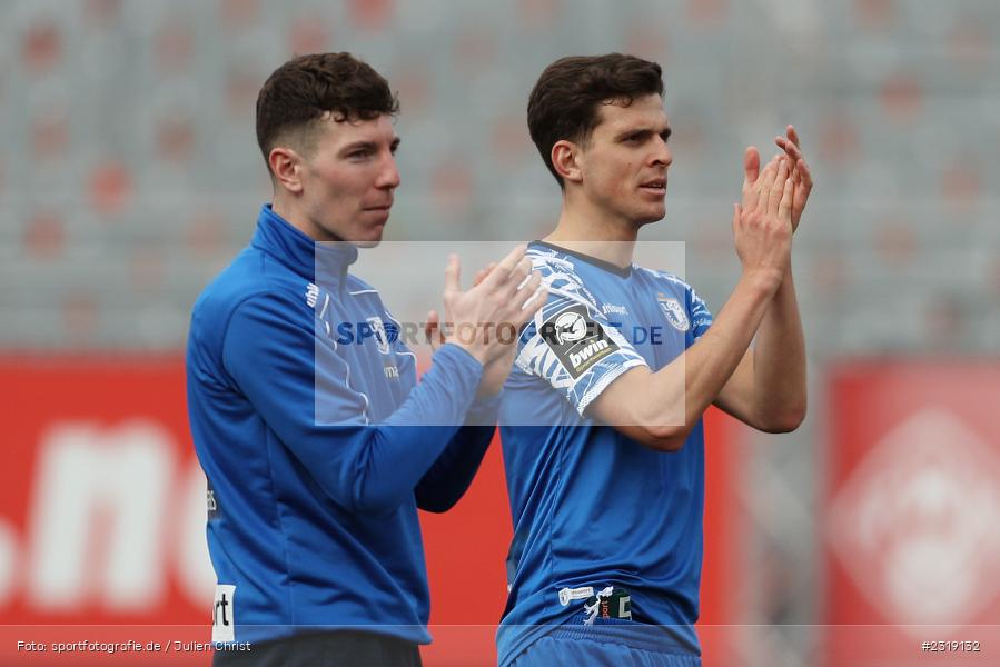 Gestik, Applaus, Tobias Müller, FLYERALARM Arena, Würzburg, 26.02.2022, DFL, sport, action, Februar 2022, Saison 2021/2022, 3. Liga, FCM, FWK, 1. FC Magdeburg, FC Würzburger Kickers - Bild-ID: 2319132