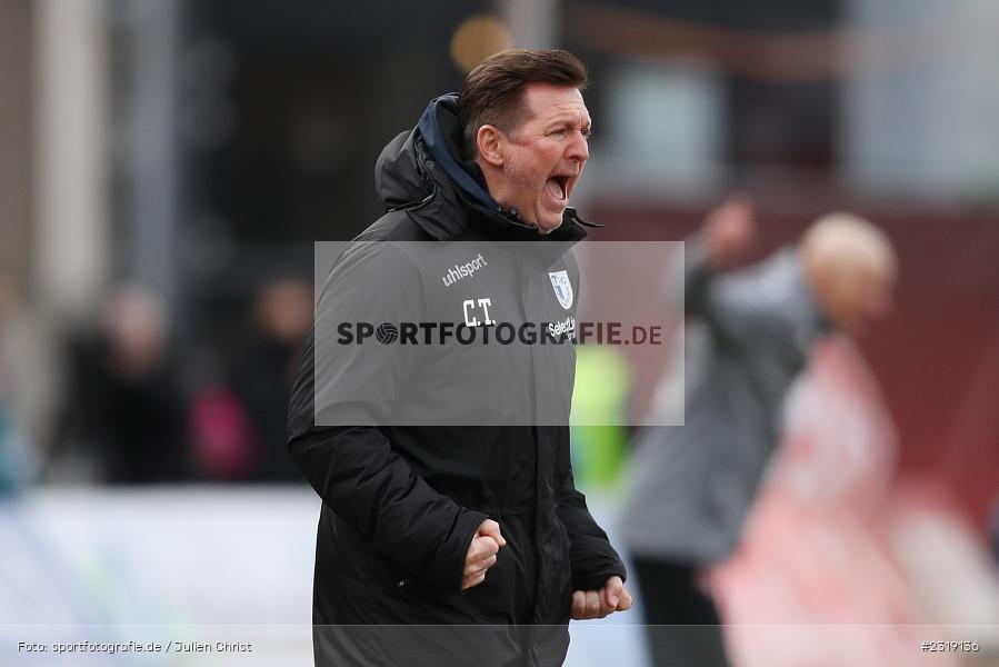 Gestik, Christian Titz, FLYERALARM Arena, Würzburg, 26.02.2022, DFL, sport, action, Februar 2022, Saison 2021/2022, 3. Liga, FCM, FWK, 1. FC Magdeburg, FC Würzburger Kickers - Bild-ID: 2319136