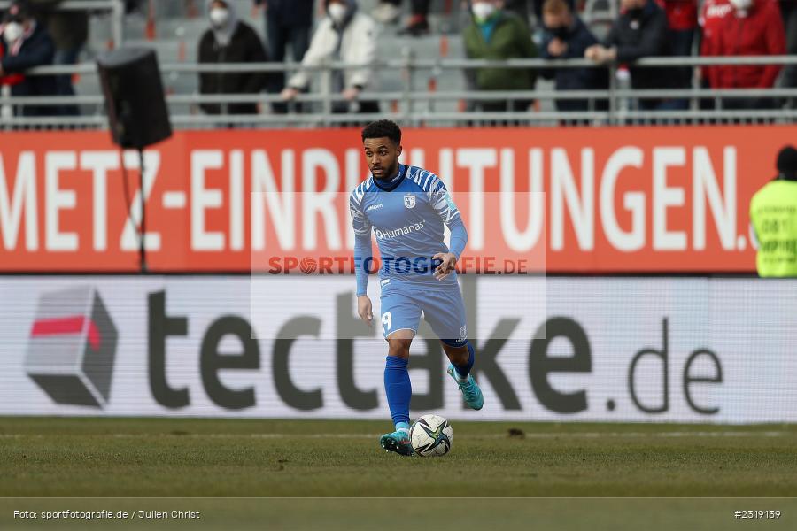 tectake.de, Leon Bell Bell, FLYERALARM Arena, Würzburg, 26.02.2022, DFL, sport, action, Februar 2022, Saison 2021/2022, 3. Liga, FCM, FWK, 1. FC Magdeburg, FC Würzburger Kickers - Bild-ID: 2319139