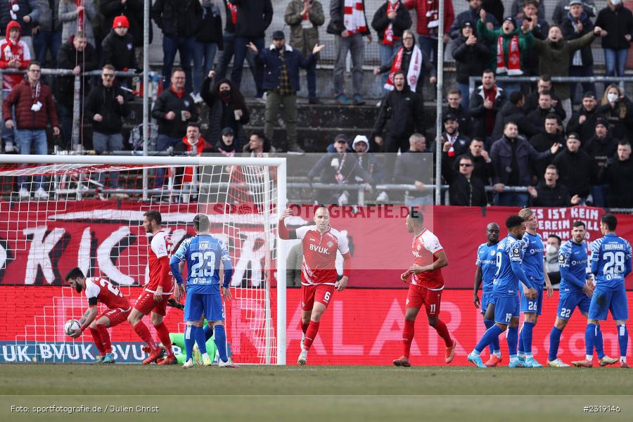 Tobias Kraulich, FLYERALARM Arena, Würzburg, 26.02.2022, DFL, sport, action, Februar 2022, Saison 2021/2022, 3. Liga, FCM, FWK, 1. FC Magdeburg, FC Würzburger Kickers - Bild-ID: 2319146