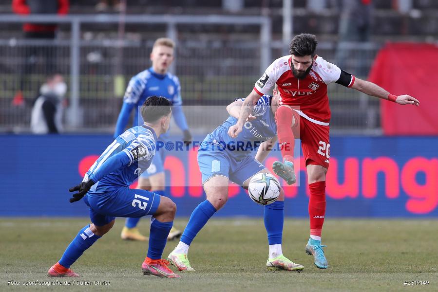 Fanol Perdedaj, FLYERALARM Arena, Würzburg, 26.02.2022, DFL, sport, action, Februar 2022, Saison 2021/2022, 3. Liga, FCM, FWK, 1. FC Magdeburg, FC Würzburger Kickers - Bild-ID: 2319149