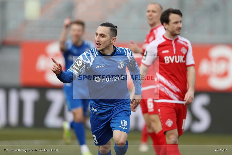 Baris Atik, FLYERALARM Arena, Würzburg, 26.02.2022, DFL, sport, action, Februar 2022, Saison 2021/2022, 3. Liga, FCM, FWK, 1. FC Magdeburg, FC Würzburger Kickers - Bild-ID: 2319171