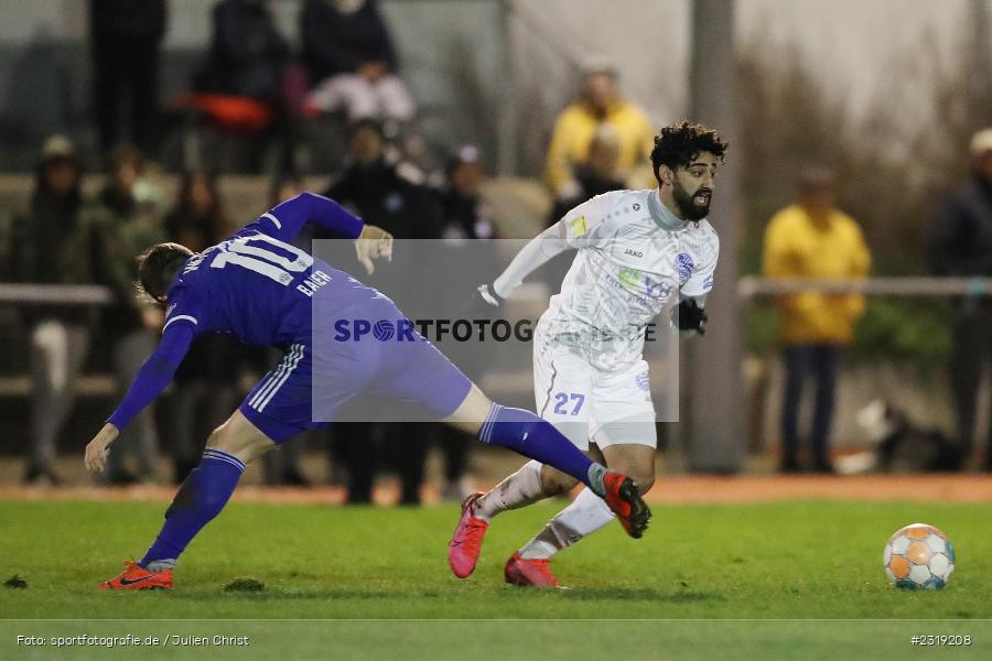 Saher Bhatti, Stadion (Damm), Aschaffenburg, 28.02.2022, HEL, BFV, sport, action, Februar 2022, Saison 2021/2022, Landesfreundschaftsspiele, FCB, SVA, FC Bayern Alzenau, SV Viktoria Aschaffenburg - Bild-ID: 2319208