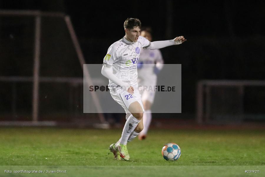 Lukas Fecher, Stadion (Damm), Aschaffenburg, 28.02.2022, HEL, BFV, sport, action, Februar 2022, Saison 2021/2022, Landesfreundschaftsspiele, FCB, SVA, FC Bayern Alzenau, SV Viktoria Aschaffenburg - Bild-ID: 2319211