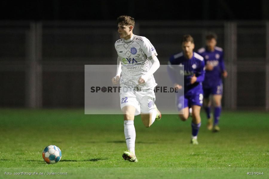 Lukas Fecher, Stadion (Damm), Aschaffenburg, 28.02.2022, HEL, BFV, sport, action, Februar 2022, Saison 2021/2022, Landesfreundschaftsspiele, FCB, SVA, FC Bayern Alzenau, SV Viktoria Aschaffenburg - Bild-ID: 2319244