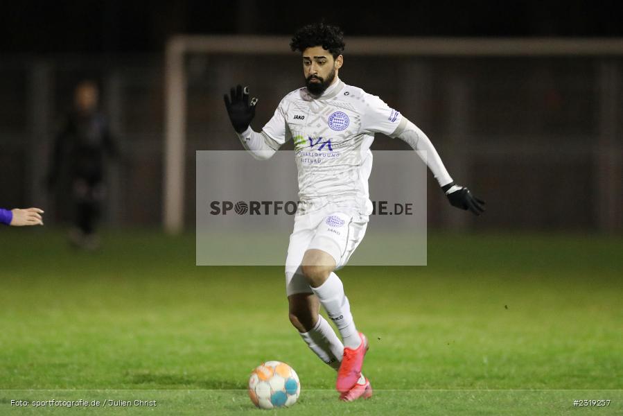 Saher Bhatti, Stadion (Damm), Aschaffenburg, 28.02.2022, HEL, BFV, sport, action, Februar 2022, Saison 2021/2022, Landesfreundschaftsspiele, FCB, SVA, FC Bayern Alzenau, SV Viktoria Aschaffenburg - Bild-ID: 2319257