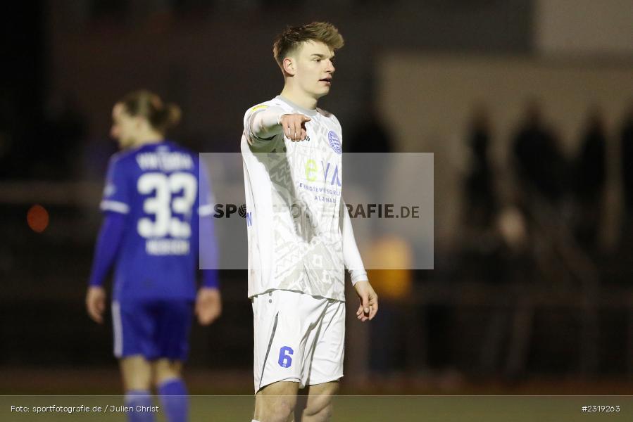 Luca Bergmann, Stadion (Damm), Aschaffenburg, 28.02.2022, HEL, BFV, sport, action, Februar 2022, Saison 2021/2022, Landesfreundschaftsspiele, FCB, SVA, FC Bayern Alzenau, SV Viktoria Aschaffenburg - Bild-ID: 2319263