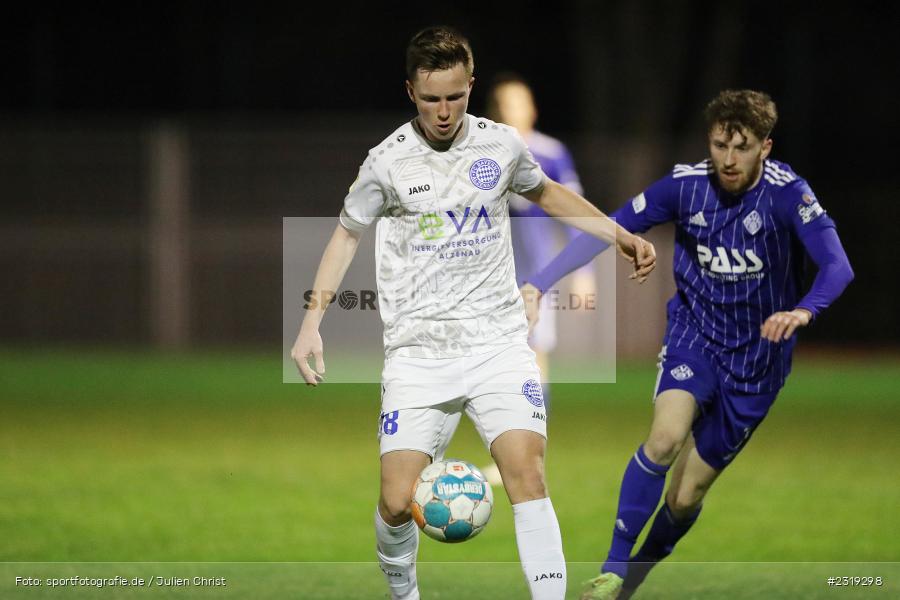Tim Grünewald, Stadion (Damm), Aschaffenburg, 28.02.2022, HEL, BFV, sport, action, Februar 2022, Saison 2021/2022, Landesfreundschaftsspiele, FCB, SVA, FC Bayern Alzenau, SV Viktoria Aschaffenburg - Bild-ID: 2319298