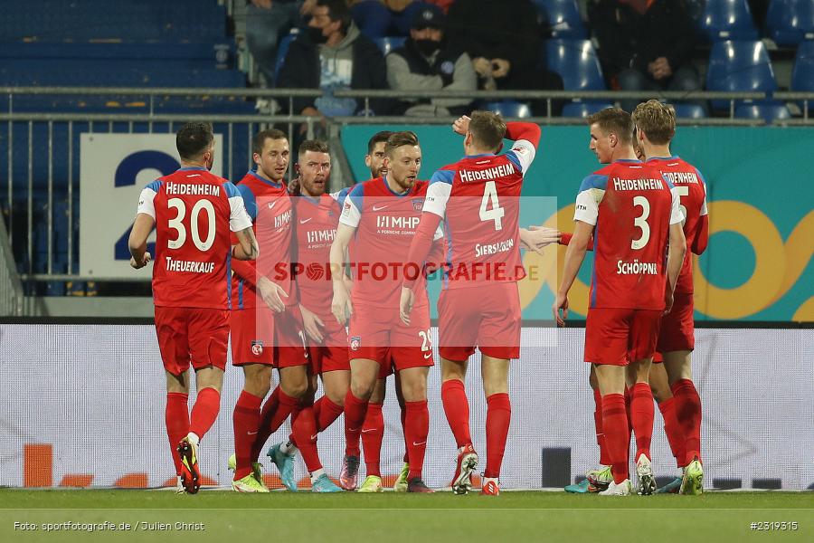 Freude, Torjubel, Christian Kühlwetter, Merck-Stadion, Darmstadt, 04.03.2022, DFL, sport, action, März 2022, Saison 2021/2022, 2. Bundesliga, FCH, D98, SVD, 1. FC Heidenheim 1846, SV Darmstadt 98 - Bild-ID: 2319315