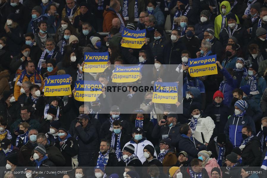 Solidarität, Merck-Stadion, Darmstadt, 04.03.2022, DFL, sport, action, März 2022, Saison 2021/2022, 2. Bundesliga, FCH, D98, SVD, 1. FC Heidenheim 1846, SV Darmstadt 98 - Bild-ID: 2319341