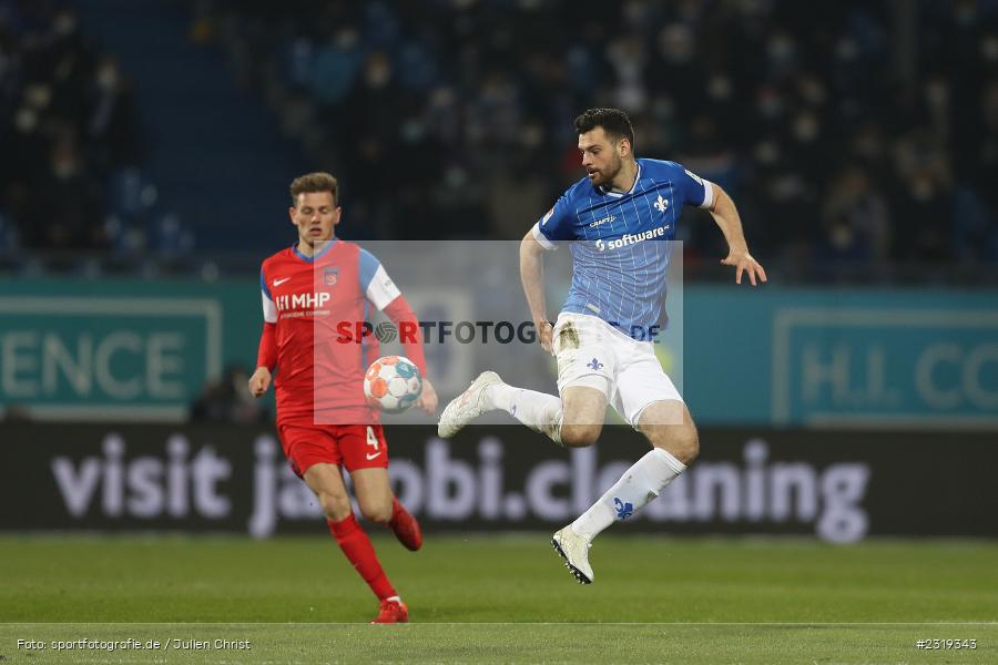 Luca Pfeiffer, Merck-Stadion, Darmstadt, 04.03.2022, DFL, sport, action, März 2022, Saison 2021/2022, 2. Bundesliga, FCH, D98, SVD, 1. FC Heidenheim 1846, SV Darmstadt 98 - Bild-ID: 2319343