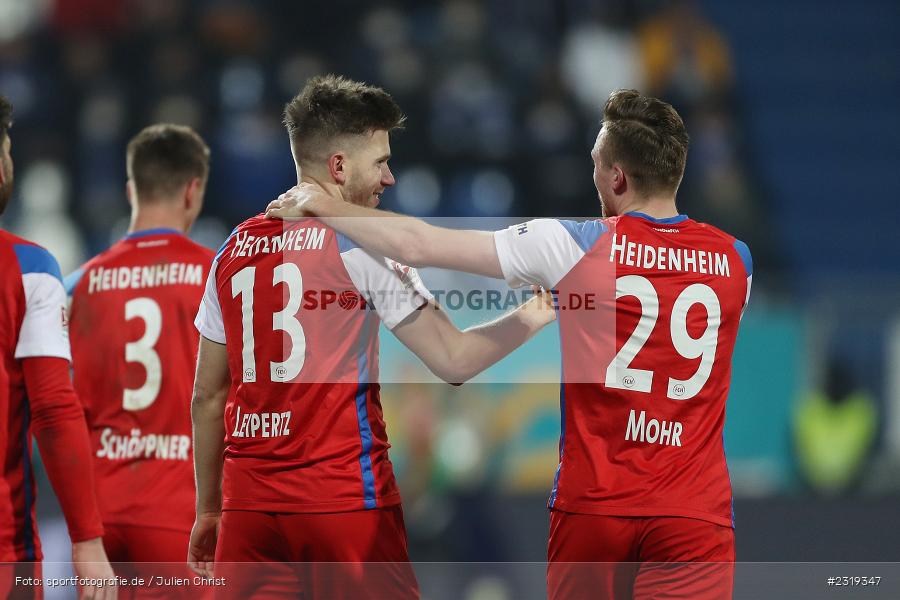 Freude, Torjubel, Robert Leipertz, Merck-Stadion, Darmstadt, 04.03.2022, DFL, sport, action, März 2022, Saison 2021/2022, 2. Bundesliga, FCH, D98, SVD, 1. FC Heidenheim 1846, SV Darmstadt 98 - Bild-ID: 2319347