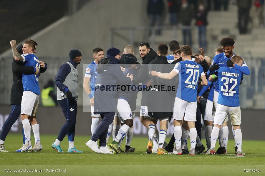 Emotionen, Frank Ronstadt, Jannik Müller, Luca Pfeiffer, Tobias Kempe, Aaron Seydel, Fabian Holland, Merck-Stadion, Darmstadt, 04.03.2022, DFL, sport, action, März 2022, Saison 2021/2022, 2. Bundesliga, FCH, D98, SVD, 1. FC Heidenheim 1846, SV Darmstadt 98 - Bild-ID: 2319378