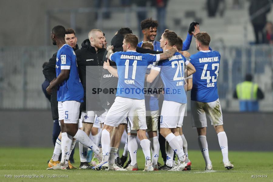 Emotionen, Frank Ronstadt, Jannik Müller, Luca Pfeiffer, Tobias Kempe, Aaron Seydel, Fabian Holland, Merck-Stadion, Darmstadt, 04.03.2022, DFL, sport, action, März 2022, Saison 2021/2022, 2. Bundesliga, FCH, D98, SVD, 1. FC Heidenheim 1846, SV Darmstadt 98 - Bild-ID: 2319379