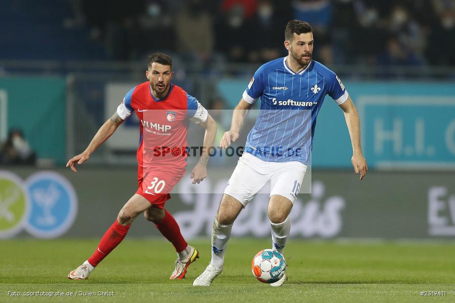 Luca Pfeiffer, Merck-Stadion, Darmstadt, 04.03.2022, DFL, sport, action, März 2022, Saison 2021/2022, 2. Bundesliga, FCH, D98, SVD, 1. FC Heidenheim 1846, SV Darmstadt 98 - Bild-ID: 2319411