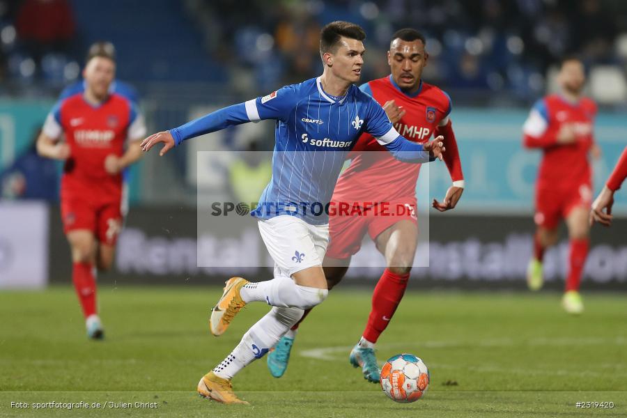 Mathias Honsak, Merck-Stadion, Darmstadt, 04.03.2022, DFL, sport, action, März 2022, Saison 2021/2022, 2. Bundesliga, FCH, D98, SVD, 1. FC Heidenheim 1846, SV Darmstadt 98 - Bild-ID: 2319420