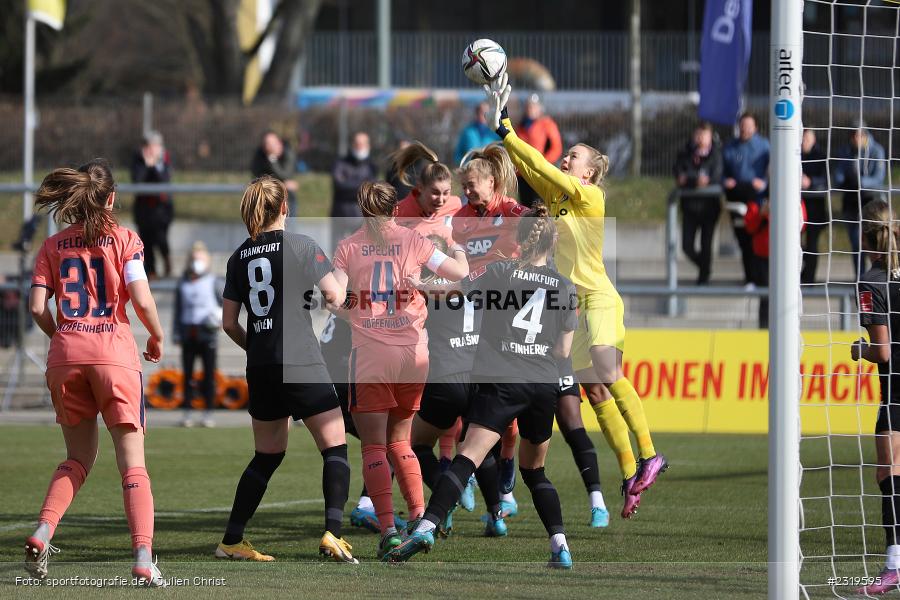 Merle Frohms, Stadion am Brentanobad, Frankfurt, 05.03.2022, DFB, sport, action, März 2022, Saison 2021/2022, Frauen, Bundesliga, FFBL, FLYERALARM Frauen-Bundesliga, TSG, SGE, TSG Hoffenheim, Eintracht Frankfurt - Bild-ID: 2319595