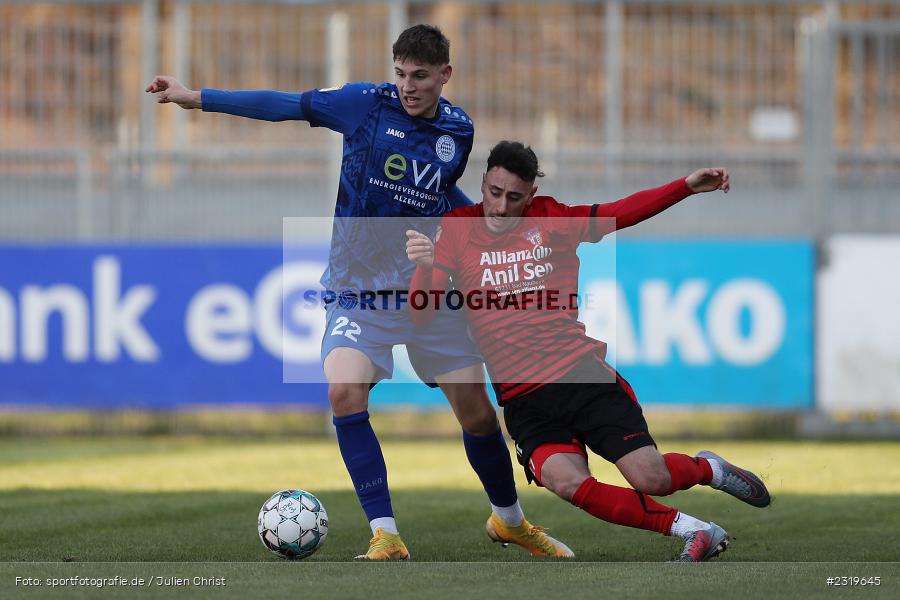Lukas Fecher, Main-Echo Arena, Alzenau, 05.03.2022, HEL, sport, action, März 2022, Saison 2021/2022, Abstiegsrunde, Lotto Hessenliga, TGF, FCB, Türk Gücü Friedberg, FC Bayern Alzenau - Bild-ID: 2319645