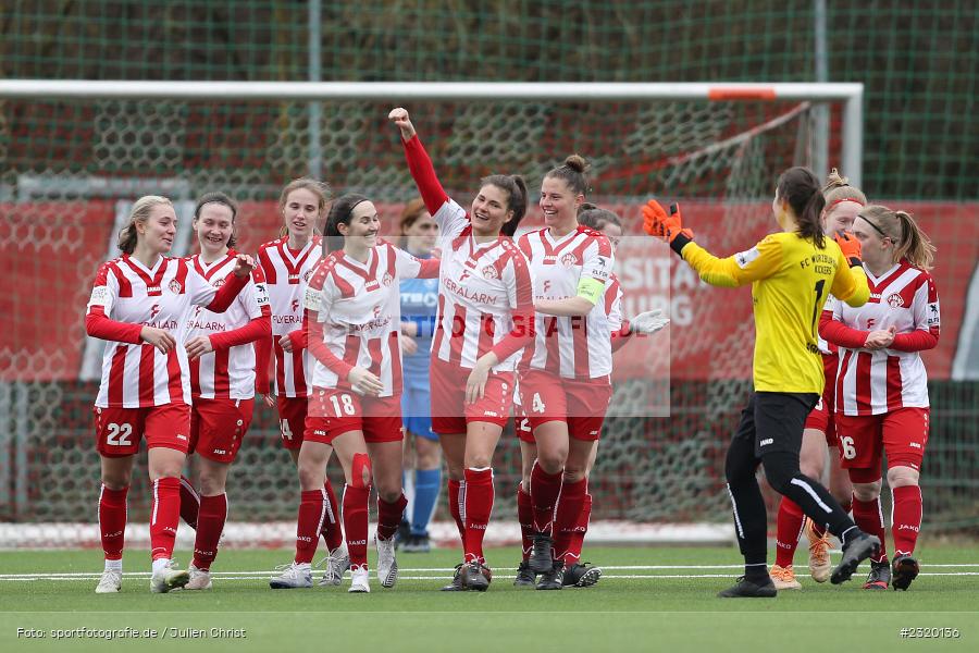 Marsia Gath, Lena Betz, Celia Kirbach, Jule Dickmeis, Meike Bohn, Franka Ziegler, Maria Ansmann, Laura Gerst, Nicole Kreußer, Torjubel, Jovana Markovic, Soccergirl Sportpark, Würzburg, 06.03.2022, BFV, sport, action, März 2022, Saison 2021/2022, Frauen-RL Süd Staffel 2, Regionalliga Frauen, SVF, FWK, SV Frauenbiburg, FC Würzburger Kickers - Bild-ID: 2320136 Marsia Gath, Lena Betz, Celia Kirbach, Jule Dickmeis, Meike Bohn, Franka Ziegler, Maria Ansmann, Laura Gerst, Nicole Kreußer, Torjubel, Jovana Markovic, Soccergirl Sportpark, Würzburg, 06.03.2022, BFV, sport, action, März 2022, Saison 2021/2022, Frauen-RL Süd Staffel 2, Regionalliga Frauen, SVF, FWK, SV Frauenbiburg, FC Würzburger Kickers - Bild-ID: 2320136
