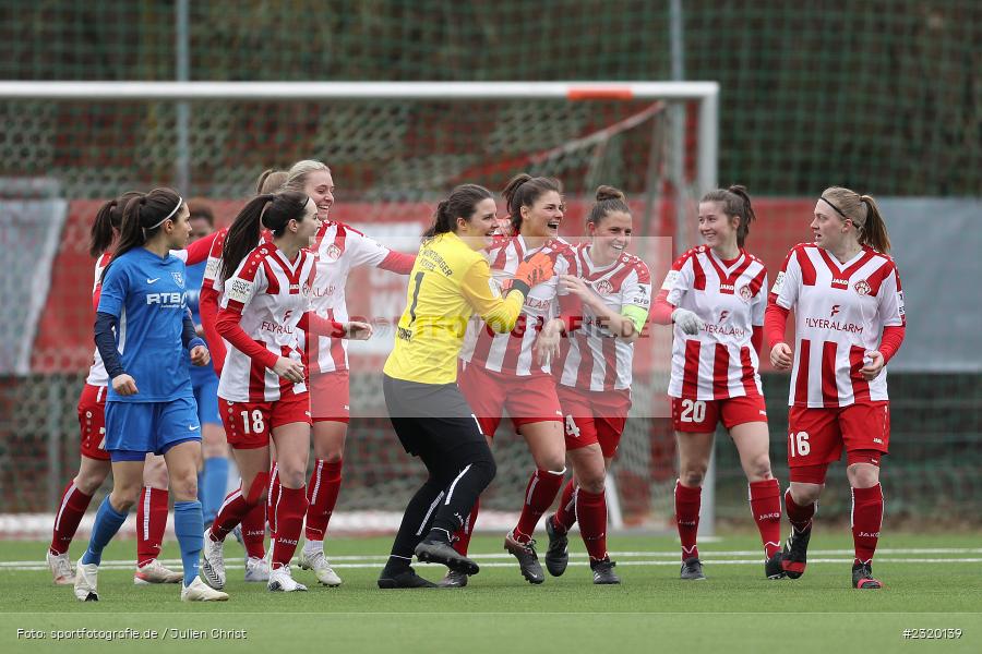 Lara Wagner, Marsia Gath, Lena Betz, Celia Kirbach, Jule Dickmeis, Meike Bohn, Franka Ziegler, Maria Ansmann, Laura Gerst, Nicole Kreußer, Torjubel, Jovana Markovic, Soccergirl Sportpark, Würzburg, 06.03.2022, BFV, sport, action, März 2022, Saison 2021/2022, Frauen-RL Süd Staffel 2, Regionalliga Frauen, SVF, FWK, SV Frauenbiburg, FC Würzburger Kickers - Bild-ID: 2320139