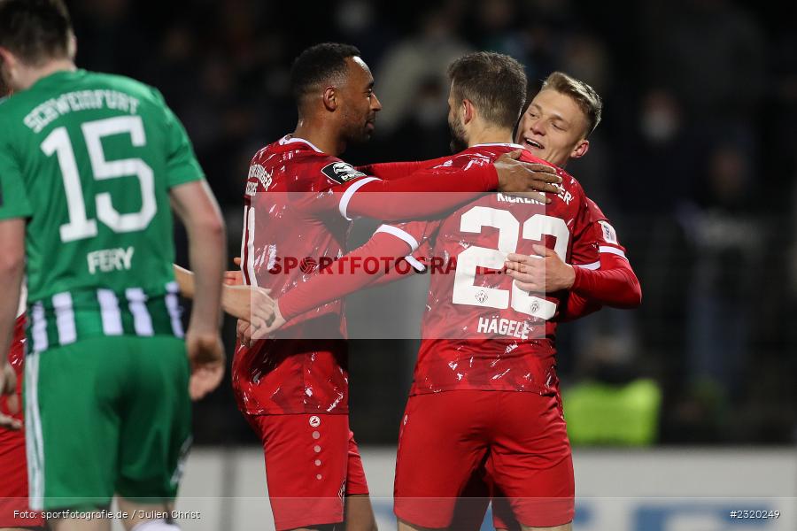 Leon Schneider, Willy-Sachs-Stadion, Schweinfurt, 08.03.2022, BFV, sport, action, März 2022, Saison 2021/2022, Verbandspokal, Viertelfinale, Toto-Pokal, FWK, FC05, FC Würzburger Kickers, 1. FC Schweinfurt 05 - Bild-ID: 2320249