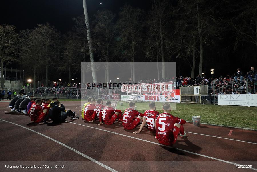 Kurve, Transparent, Fans, Team, Leon Schneider, Willy-Sachs-Stadion, Schweinfurt, 08.03.2022, BFV, sport, action, März 2022, Saison 2021/2022, Verbandspokal, Viertelfinale, Toto-Pokal, FWK, FC05, FC Würzburger Kickers, 1. FC Schweinfurt 05 - Bild-ID: 2320253