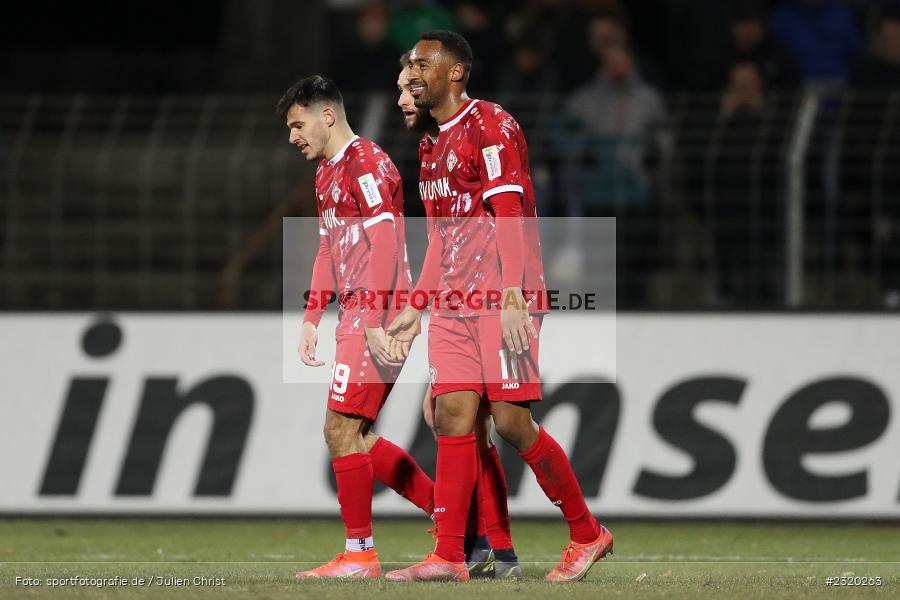 Torjubel, Marco Hausjell, David Kopacz, Saliou Sane, Willy-Sachs-Stadion, Schweinfurt, 08.03.2022, BFV, sport, action, März 2022, Saison 2021/2022, Verbandspokal, Viertelfinale, Toto-Pokal, FWK, FC05, FC Würzburger Kickers, 1. FC Schweinfurt 05 - Bild-ID: 2320263 Torjubel, Marco Hausjell, David Kopacz, Saliou Sane, Willy-Sachs-Stadion, Schweinfurt, 08.03.2022, BFV, sport, action, März 2022, Saison 2021/2022, Verbandspokal, Viertelfinale, Toto-Pokal, FWK, FC05, FC Würzburger Kickers, 1. FC Schweinfurt 05 - Bild-ID: 2320263