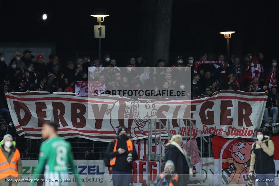 Transparent, Willy-Sachs-Stadion, Schweinfurt, 08.03.2022, BFV, sport, action, März 2022, Saison 2021/2022, Verbandspokal, Viertelfinale, Toto-Pokal, FWK, FC05, FC Würzburger Kickers, 1. FC Schweinfurt 05 - Bild-ID: 2320266