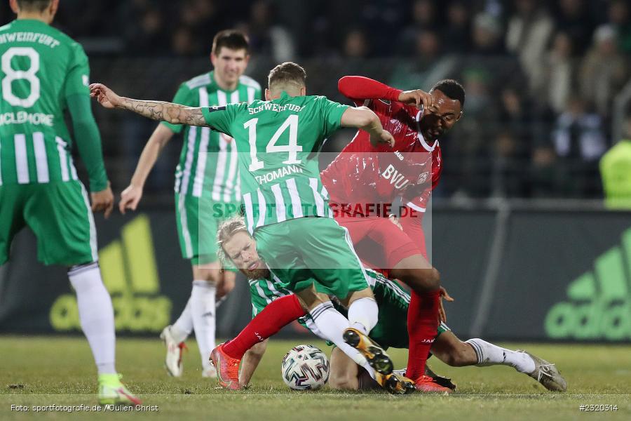 Saliou Sane, Willy-Sachs-Stadion, Schweinfurt, 08.03.2022, BFV, sport, action, März 2022, Saison 2021/2022, Verbandspokal, Viertelfinale, Toto-Pokal, FWK, FC05, FC Würzburger Kickers, 1. FC Schweinfurt 05 - Bild-ID: 2320314