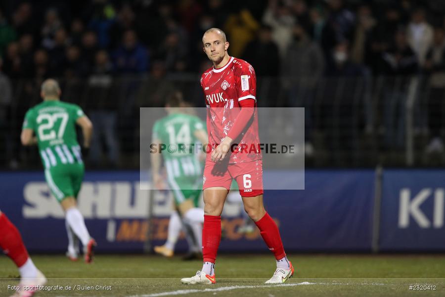 Tobias Kraulich, Willy-Sachs-Stadion, Schweinfurt, 08.03.2022, BFV, sport, action, März 2022, Saison 2021/2022, Verbandspokal, Viertelfinale, Toto-Pokal, FWK, FC05, FC Würzburger Kickers, 1. FC Schweinfurt 05 - Bild-ID: 2320412