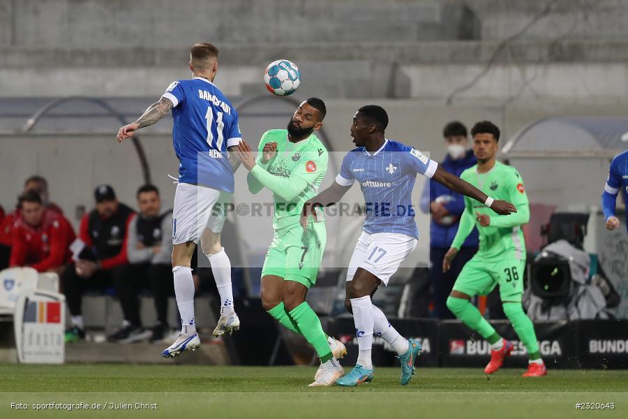 Cebio Soukou, Merck-Stadion am Böllenfalltor, Darmstadt, 11.03.2022, DFL, sport, action, März 2022, Saison 2021/2022, 2. Bundesliga, SVS, D98, SV Sandhausen, SV Darmstadt 98 - Bild-ID: 2320643