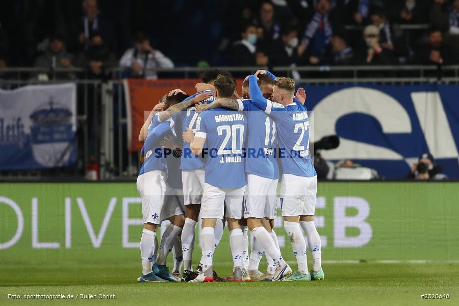 Freude, Torjubel, Aaron Seydel, Merck-Stadion am Böllenfalltor, Darmstadt, 11.03.2022, DFL, sport, action, März 2022, Saison 2021/2022, 2. Bundesliga, SVS, D98, SV Sandhausen, SV Darmstadt 98 - Bild-ID: 2320648