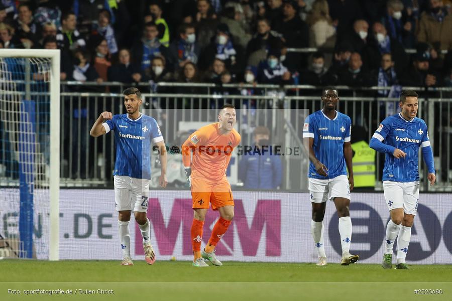 Emotionen, Marcel Schuhen, Merck-Stadion am Böllenfalltor, Darmstadt, 11.03.2022, DFL, sport, action, März 2022, Saison 2021/2022, 2. Bundesliga, SVS, D98, SV Sandhausen, SV Darmstadt 98 - Bild-ID: 2320680