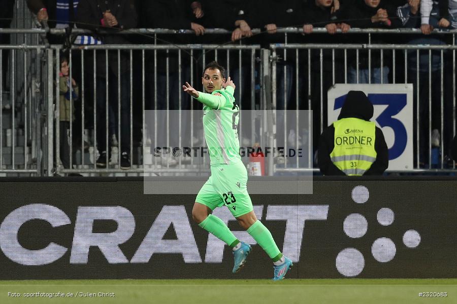 Freude, Torjubel, Ahmed Kutucu, Merck-Stadion am Böllenfalltor, Darmstadt, 11.03.2022, DFL, sport, action, März 2022, Saison 2021/2022, 2. Bundesliga, SVS, D98, SV Sandhausen, SV Darmstadt 98 - Bild-ID: 2320683