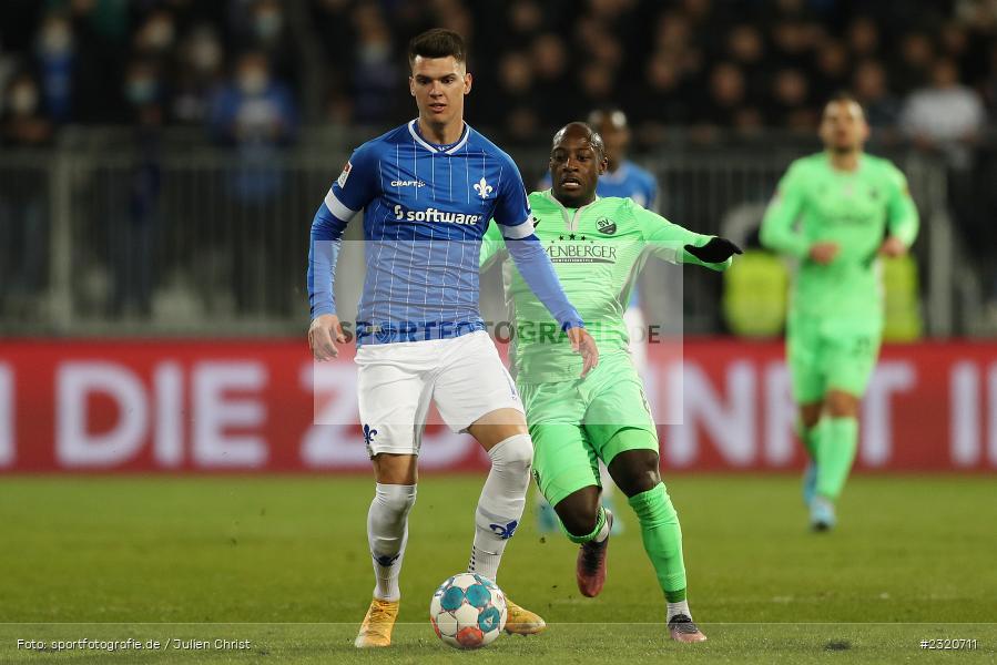 Mathias Honsak, Merck-Stadion am Böllenfalltor, Darmstadt, 11.03.2022, DFL, sport, action, März 2022, Saison 2021/2022, 2. Bundesliga, SVS, D98, SV Sandhausen, SV Darmstadt 98 - Bild-ID: 2320711