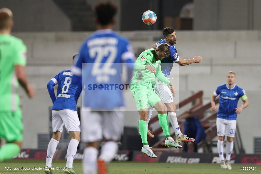 Klaus Gjasula, Merck-Stadion am Böllenfalltor, Darmstadt, 11.03.2022, DFL, sport, action, März 2022, Saison 2021/2022, 2. Bundesliga, SVS, D98, SV Sandhausen, SV Darmstadt 98 - Bild-ID: 2320721