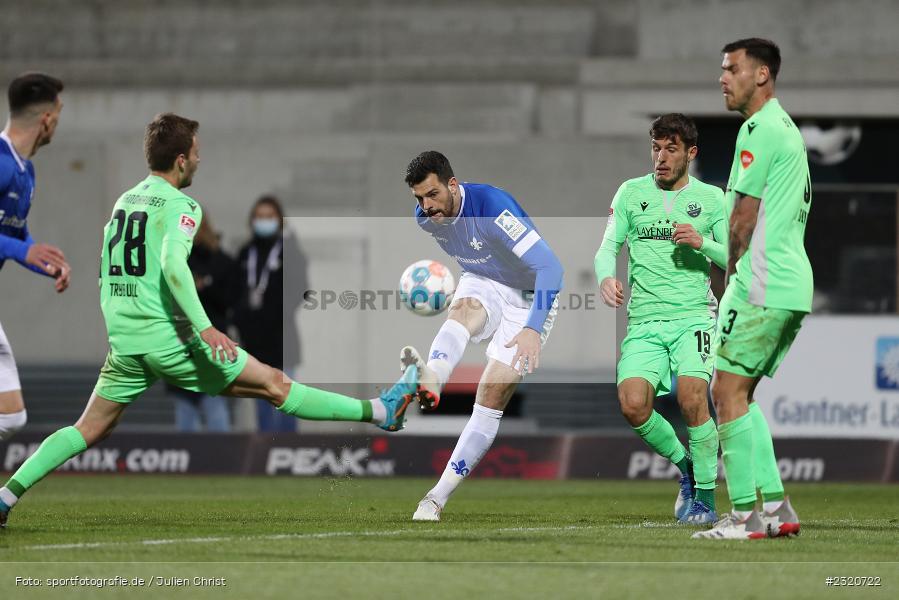 Luca Pfeiffer, Merck-Stadion am Böllenfalltor, Darmstadt, 11.03.2022, DFL, sport, action, März 2022, Saison 2021/2022, 2. Bundesliga, SVS, D98, SV Sandhausen, SV Darmstadt 98 - Bild-ID: 2320722