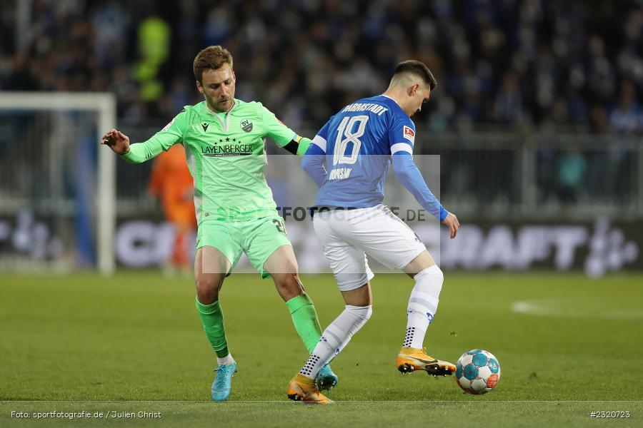 Tom Trybull, Merck-Stadion am Böllenfalltor, Darmstadt, 11.03.2022, DFL, sport, action, März 2022, Saison 2021/2022, 2. Bundesliga, SVS, D98, SV Sandhausen, SV Darmstadt 98 - Bild-ID: 2320723