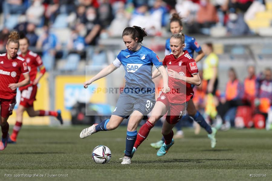 Jana Feldkamp, Dietmar-Hopp-Stadion, Hoffenheim, 12.03.2022, DFB, sport, action, März 2022, Saison 2021/2022, FLYERALARM, Bundesliga, Frauen, FFBL, FLYERALARM Frauen-Bundesliga, FCB, TSG, FC Bayern München, TSG Hoffenheim - Bild-ID: 2320736