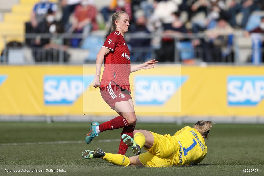 Martina Tufekovic, Dietmar-Hopp-Stadion, Hoffenheim, 12.03.2022, DFB, sport, action, März 2022, Saison 2021/2022, FLYERALARM, Bundesliga, Frauen, FFBL, FLYERALARM Frauen-Bundesliga, FCB, TSG, FC Bayern München, TSG Hoffenheim - Bild-ID: 2320759