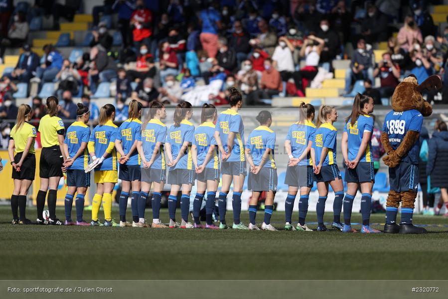Stop War, Dietmar-Hopp-Stadion, Hoffenheim, 12.03.2022, DFB, sport, action, März 2022, Saison 2021/2022, FLYERALARM, Bundesliga, Frauen, FFBL, FLYERALARM Frauen-Bundesliga, FCB, TSG, FC Bayern München, TSG Hoffenheim - Bild-ID: 2320772