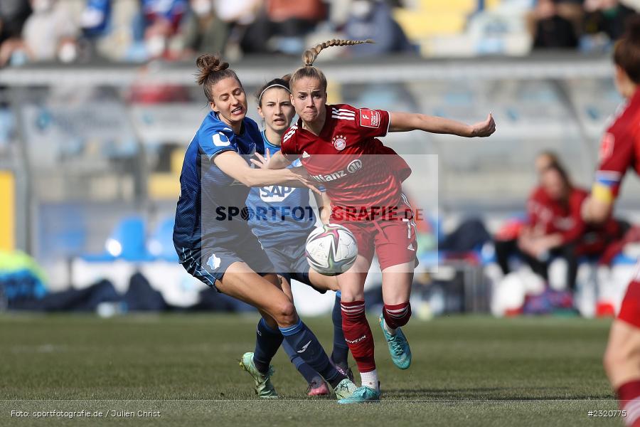 Giulia Gwinn, Dietmar-Hopp-Stadion, Hoffenheim, 12.03.2022, DFB, sport, action, März 2022, Saison 2021/2022, FLYERALARM, Bundesliga, Frauen, FFBL, FLYERALARM Frauen-Bundesliga, FCB, TSG, FC Bayern München, TSG Hoffenheim - Bild-ID: 2320775