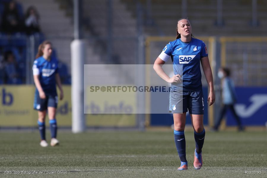 Emotionen, Enttäuscht, Tine De Caigny, Dietmar-Hopp-Stadion, Hoffenheim, 12.03.2022, DFB, sport, action, März 2022, Saison 2021/2022, FLYERALARM, Bundesliga, Frauen, FFBL, FLYERALARM Frauen-Bundesliga, FCB, TSG, FC Bayern München, TSG Hoffenheim - Bild-ID: 2320793