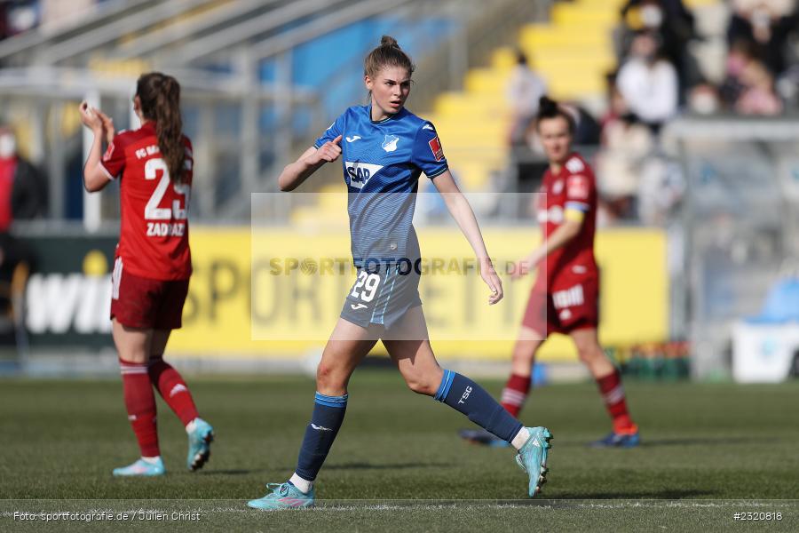 Jule Brand, Dietmar-Hopp-Stadion, Hoffenheim, 12.03.2022, DFB, sport, action, März 2022, Saison 2021/2022, FLYERALARM, Bundesliga, Frauen, FFBL, FLYERALARM Frauen-Bundesliga, FCB, TSG, FC Bayern München, TSG Hoffenheim - Bild-ID: 2320818