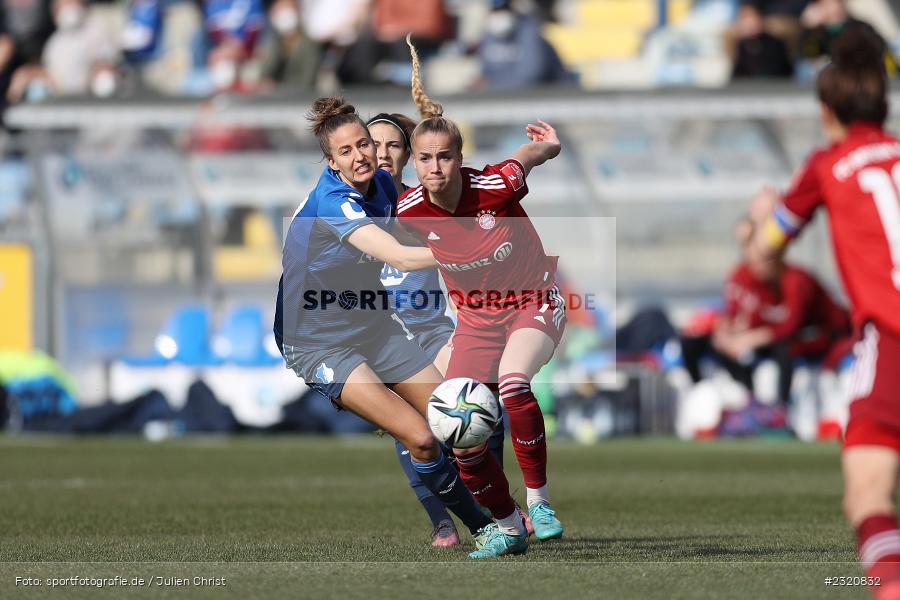 Giulia Gwinn, Dietmar-Hopp-Stadion, Hoffenheim, 12.03.2022, DFB, sport, action, März 2022, Saison 2021/2022, FLYERALARM, Bundesliga, Frauen, FFBL, FLYERALARM Frauen-Bundesliga, FCB, TSG, FC Bayern München, TSG Hoffenheim - Bild-ID: 2320832