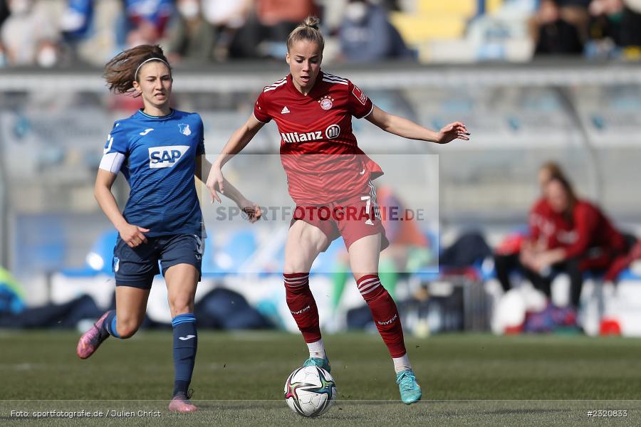 Giulia Gwinn, Dietmar-Hopp-Stadion, Hoffenheim, 12.03.2022, DFB, sport, action, März 2022, Saison 2021/2022, FLYERALARM, Bundesliga, Frauen, FFBL, FLYERALARM Frauen-Bundesliga, FCB, TSG, FC Bayern München, TSG Hoffenheim - Bild-ID: 2320833