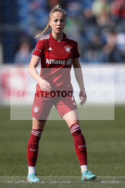 Giulia Gwinn, Dietmar-Hopp-Stadion, Hoffenheim, 12.03.2022, DFB, sport, action, März 2022, Saison 2021/2022, FLYERALARM, Bundesliga, Frauen, FFBL, FLYERALARM Frauen-Bundesliga, FCB, TSG, FC Bayern München, TSG Hoffenheim - Bild-ID: 2320850