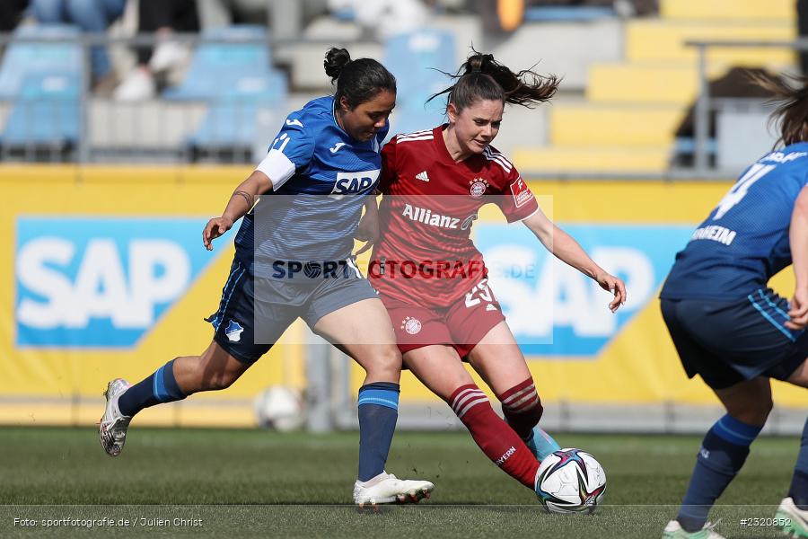 Sarah Zadrazil, Dietmar-Hopp-Stadion, Hoffenheim, 12.03.2022, DFB, sport, action, März 2022, Saison 2021/2022, FLYERALARM, Bundesliga, Frauen, FFBL, FLYERALARM Frauen-Bundesliga, FCB, TSG, FC Bayern München, TSG Hoffenheim - Bild-ID: 2320852